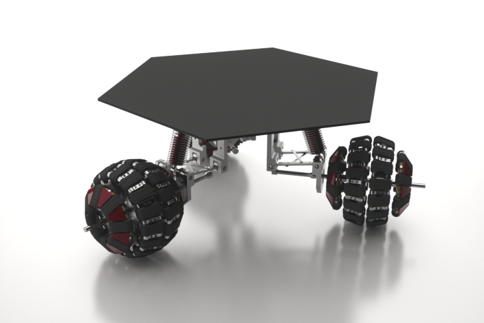 履带式全向轮三维